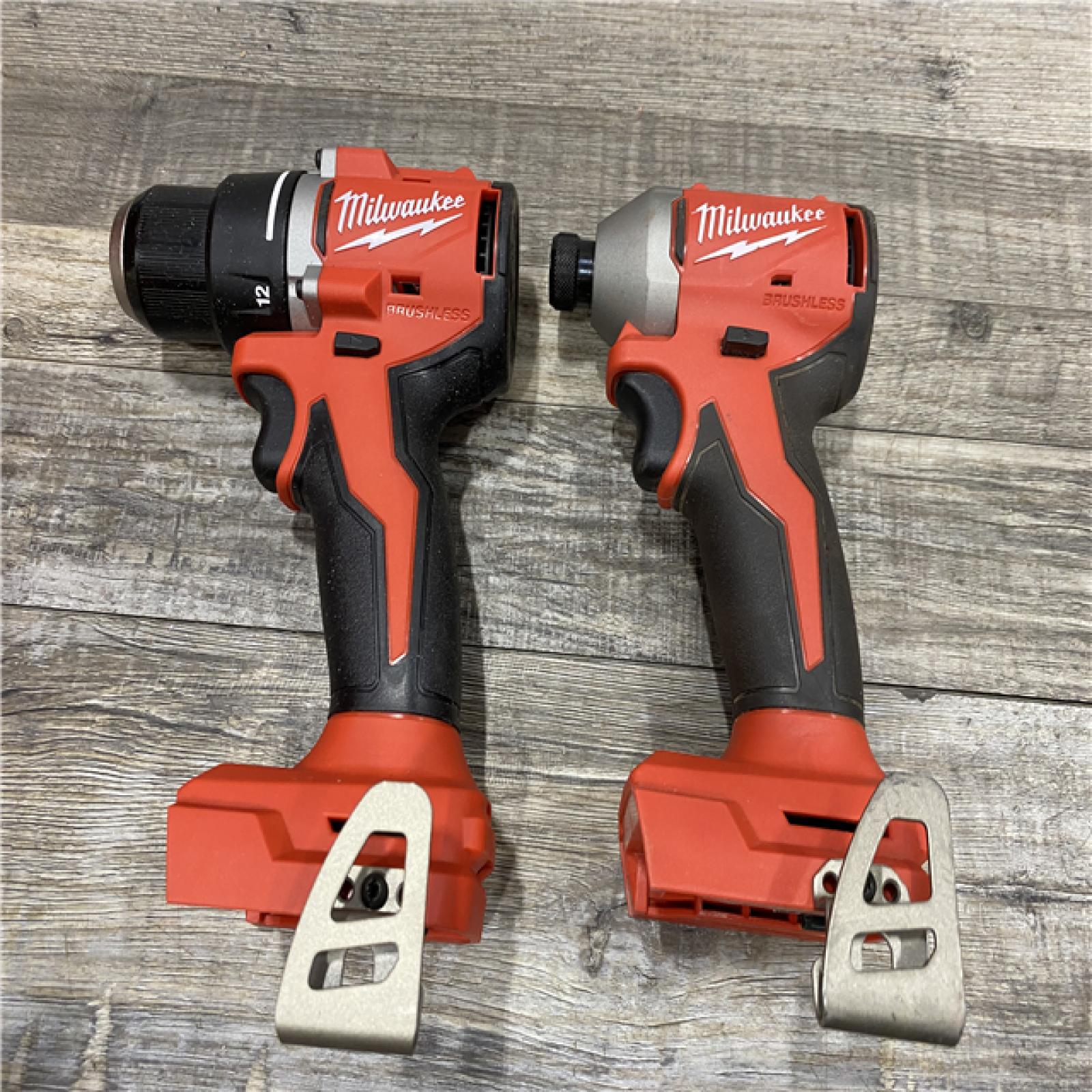 AS-IS Milwaukee 18V Lithium-Ion Brushless Cordless Compact Drill/Impact Combo Kit