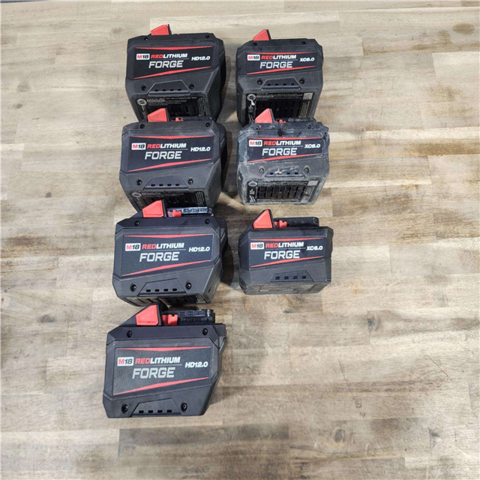 HOUSTON LOCATION - AS-IS MILWAUKEE FORGE BATTERY PACK QTY - 7