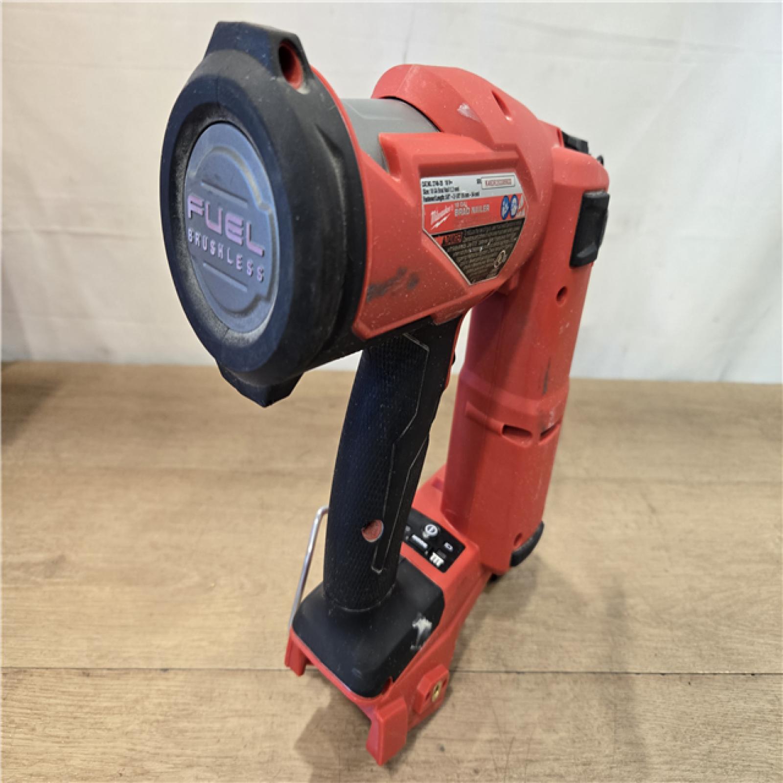 AS-IS Milwaukee FUEL 18-Volt Lithium-Ion Brushless Cordless Gen II 18-Gauge Brad Nailer (Tool-Only)