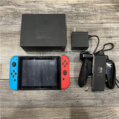 AS-IS Nintendo Switch with Neon Blue and Neon Red Joy-Con