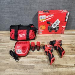 HOUSTON LOCATION - AS - IS Milwaukee 12-Volt Lithium-Ion Brushless Cordless Subcompact Drill and Impact Driver Combo Kit