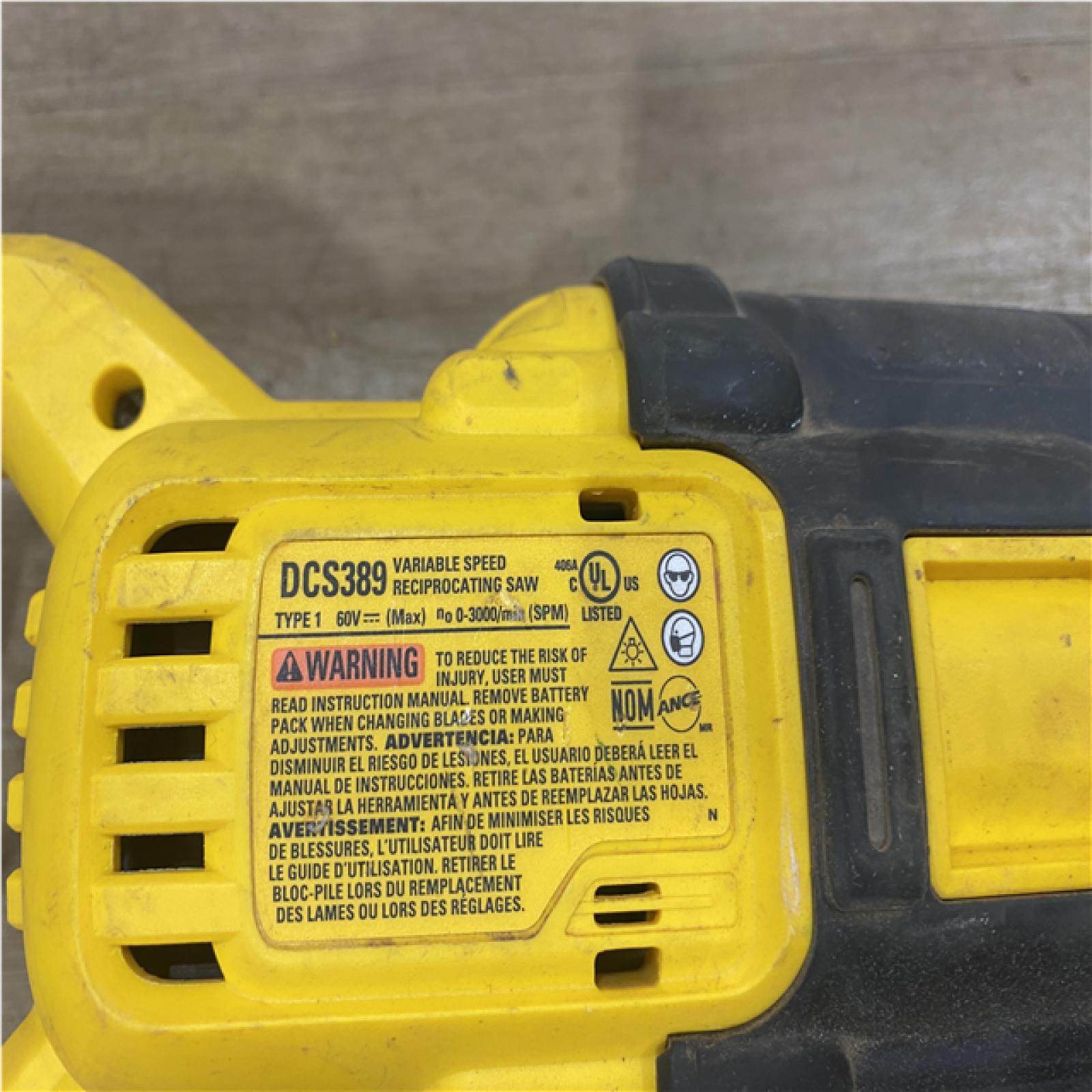 AS-IS DEWALT FLEXVOLT 60V MAX Cordless Brushless Reciprocating Saw (Tool Only)