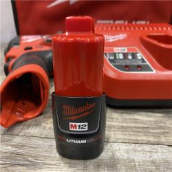 AS-IS Milwaukee FUEL 12-Volt Lithium-Ion Brushless Cordless 1/4 in. Hex Impact Driver Compact Kit