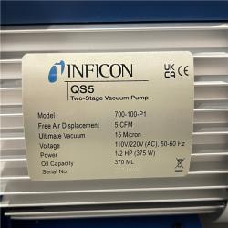 DALLAS LOCATION- AS-IS INFICON QS5- Vacuum Pump