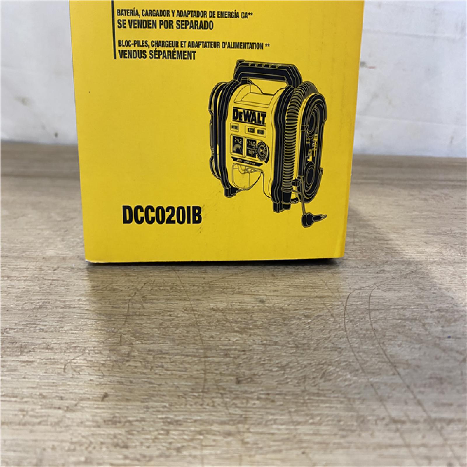 NEW! DEWALT 20V MAX Cordless Electric Portable Inflator (Tool Only)