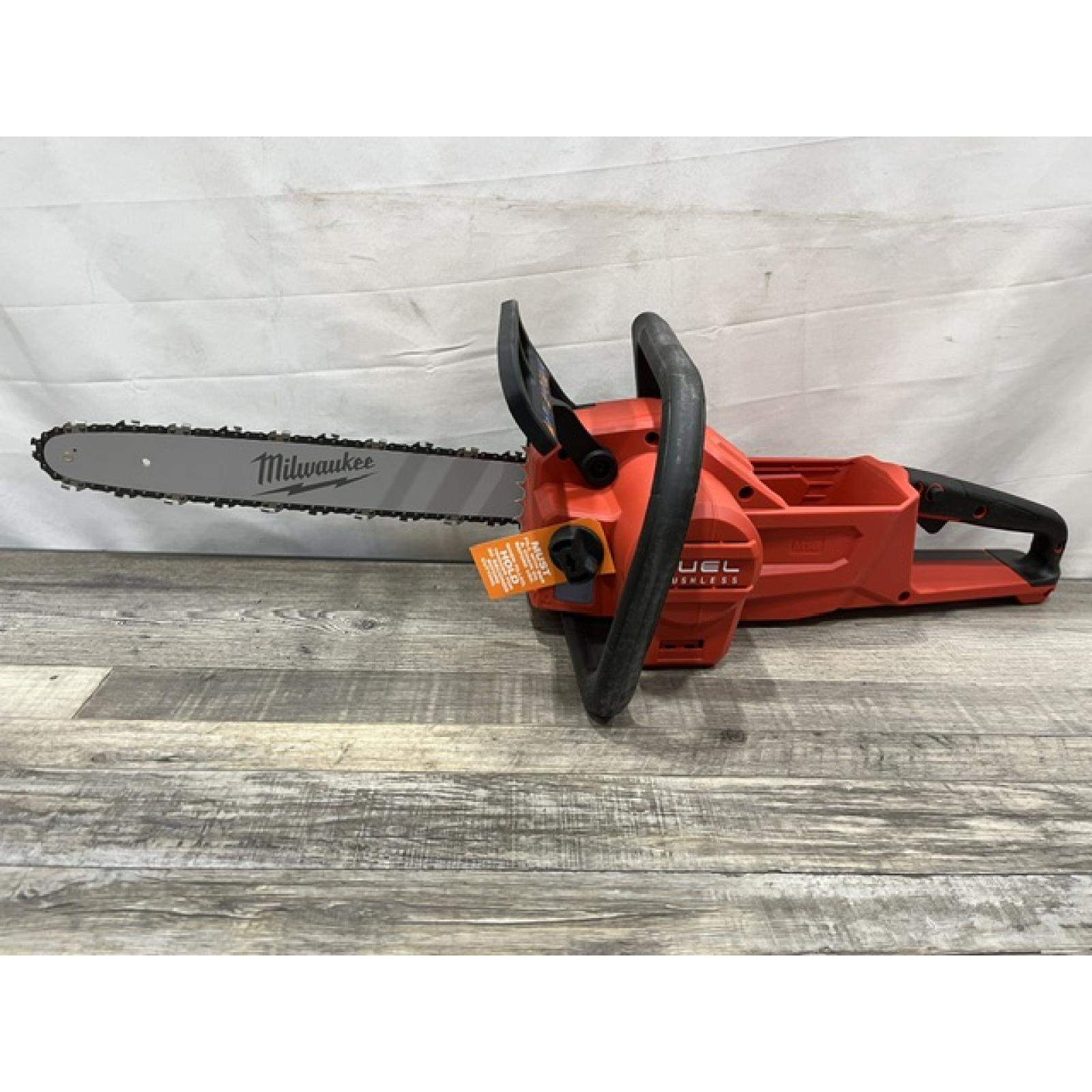 AS-IS Milwaukee FUEL 16 in. 18V Lithium-Ion Brushless Battery Chainsaw (Tool-Only)
