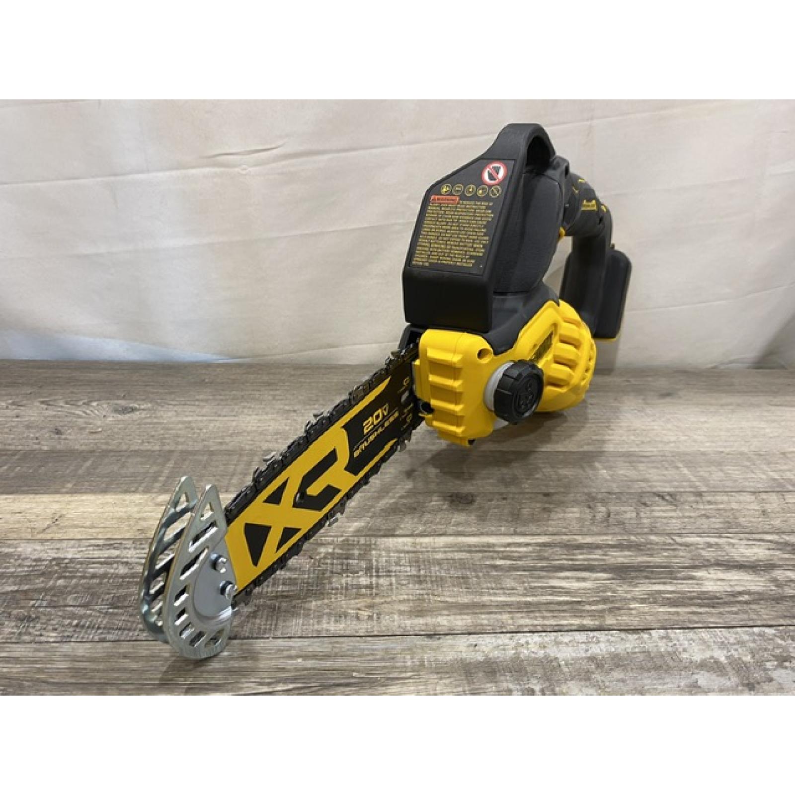 AS-IS DEWALT 20V MAX 8 in. Brushless Cordless Battery Powered Pruning Chainsaw (Tool Only)