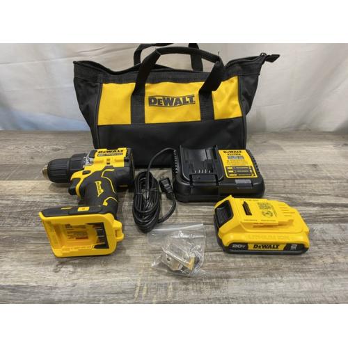 AS-IS DEWALT Atomic 20V Lithium-Ion Cordless Compact 1/2 in. Drill/Driver Kit