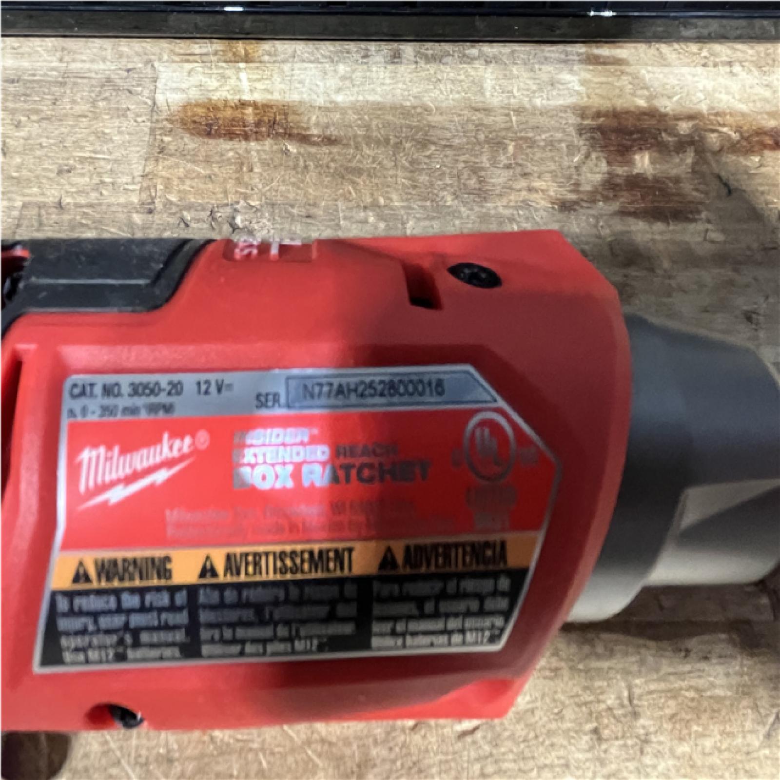 Houston Location AS-IS Milmaukee Ratchet Wrenches for Milwaukee 3050-20 M12 FUEL 12V Extended Reach Box Ratchet - Bare Tool