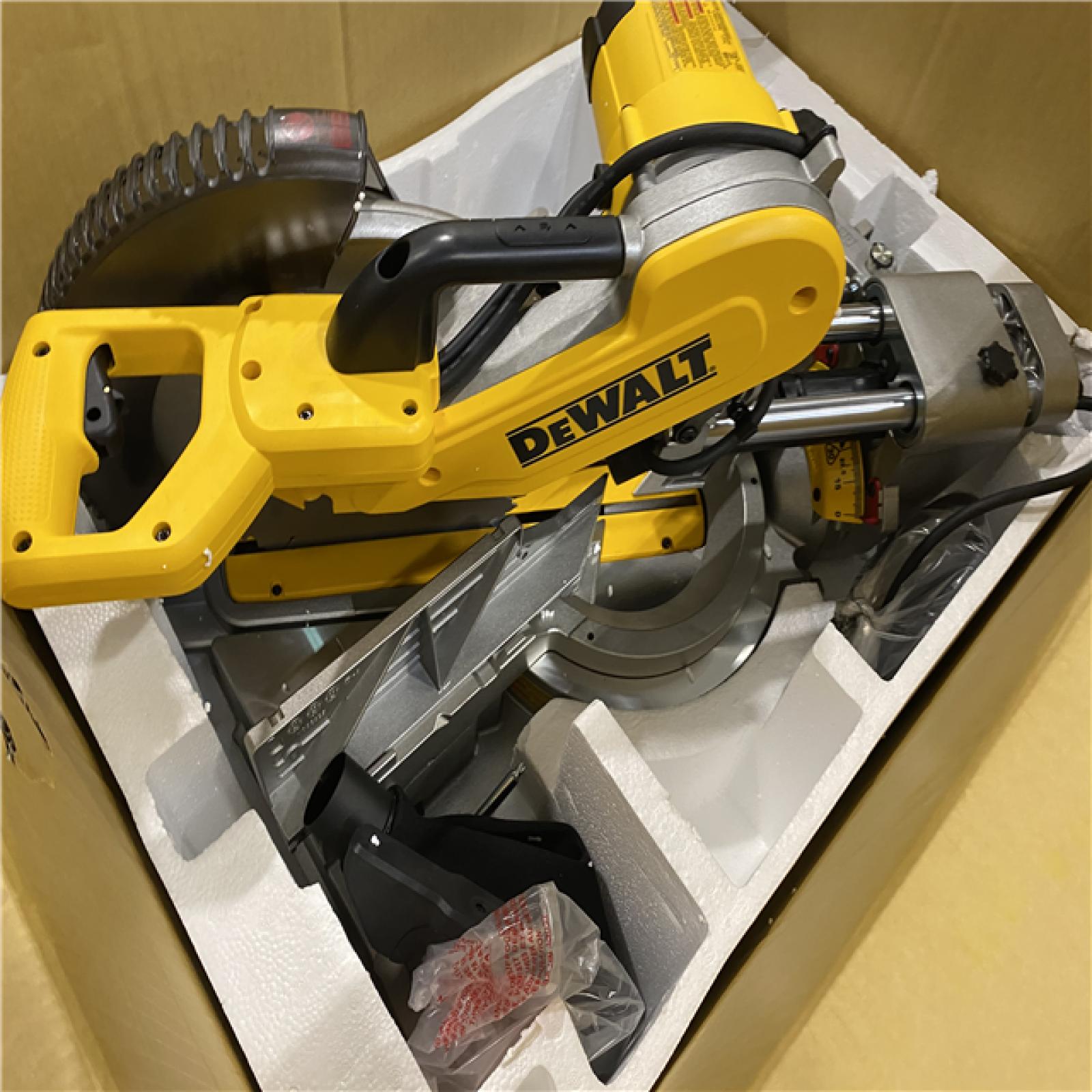 As-is- DeWalt 15 Amps 12 in. Corded Dual-Bevel Sliding Compound Miter Saw