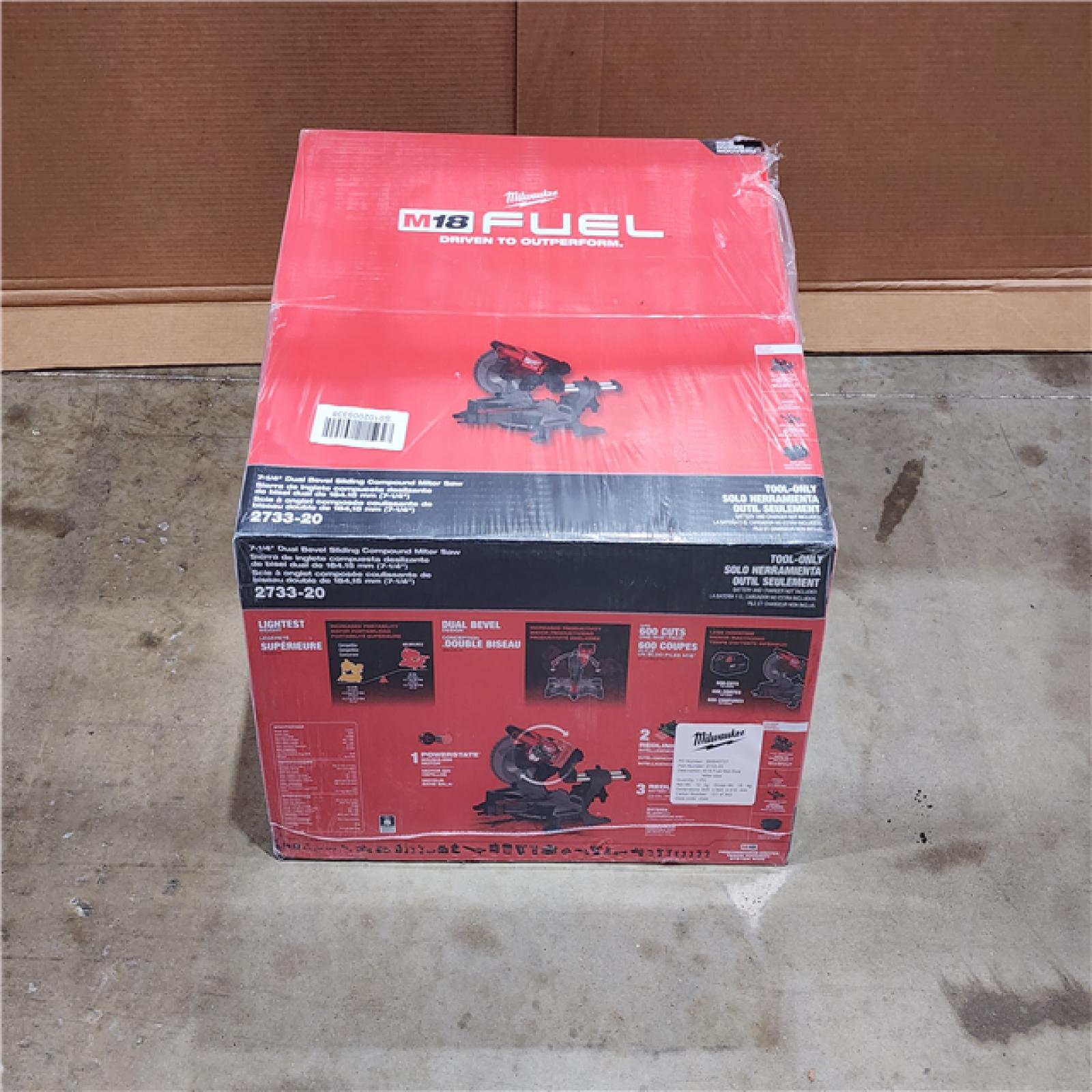 HOUSTON LOCATION - AS-IS (NEW) Milwaukee M18 FUEL 7-1/4 in. Cordless Brushless Dual-Bevel Sliding Compound Miter Saw (Tool Only)
