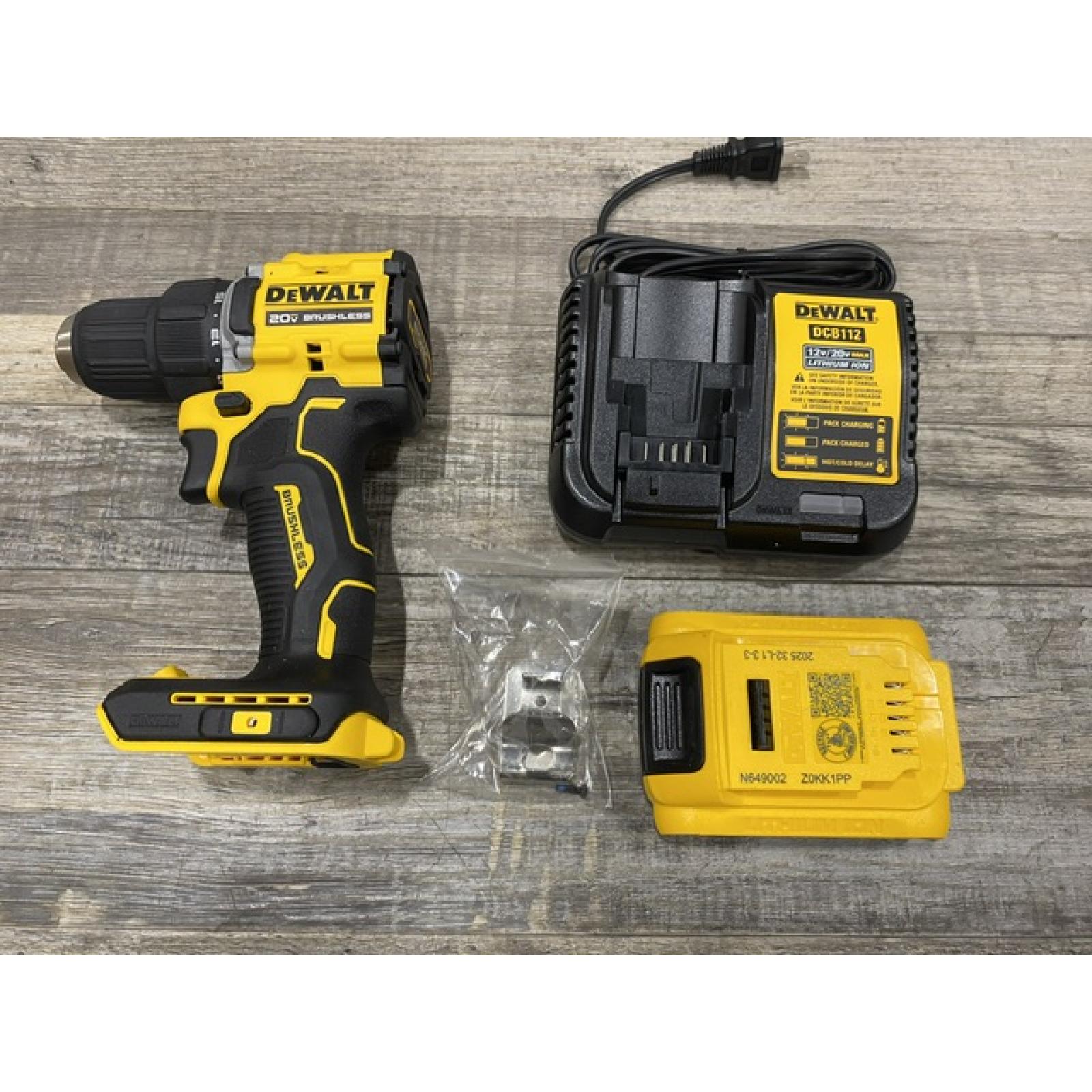 AS-IS DEWALT Atomic 20V Lithium-Ion Cordless Compact 1/2 in. Drill/Driver Kit
