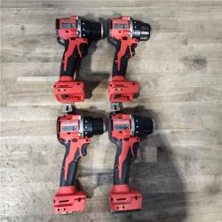 HOUSTON LOCATION - AS-IS MILWAUKEE 4 TOOL COMBO KIT W/ (2) BATTERY & CHARGER