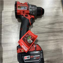 AS-IS Milwaukee FUEL 18V Lithium-Ion Brushless Cordless 1/2 in. Hammer Drill Driver Kit