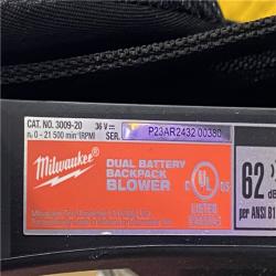 AS-IS Milwaukee FUEL 155 MPH 650 CFM 18V Brushless Cordless Dual Battery Backpack Blower Kit
