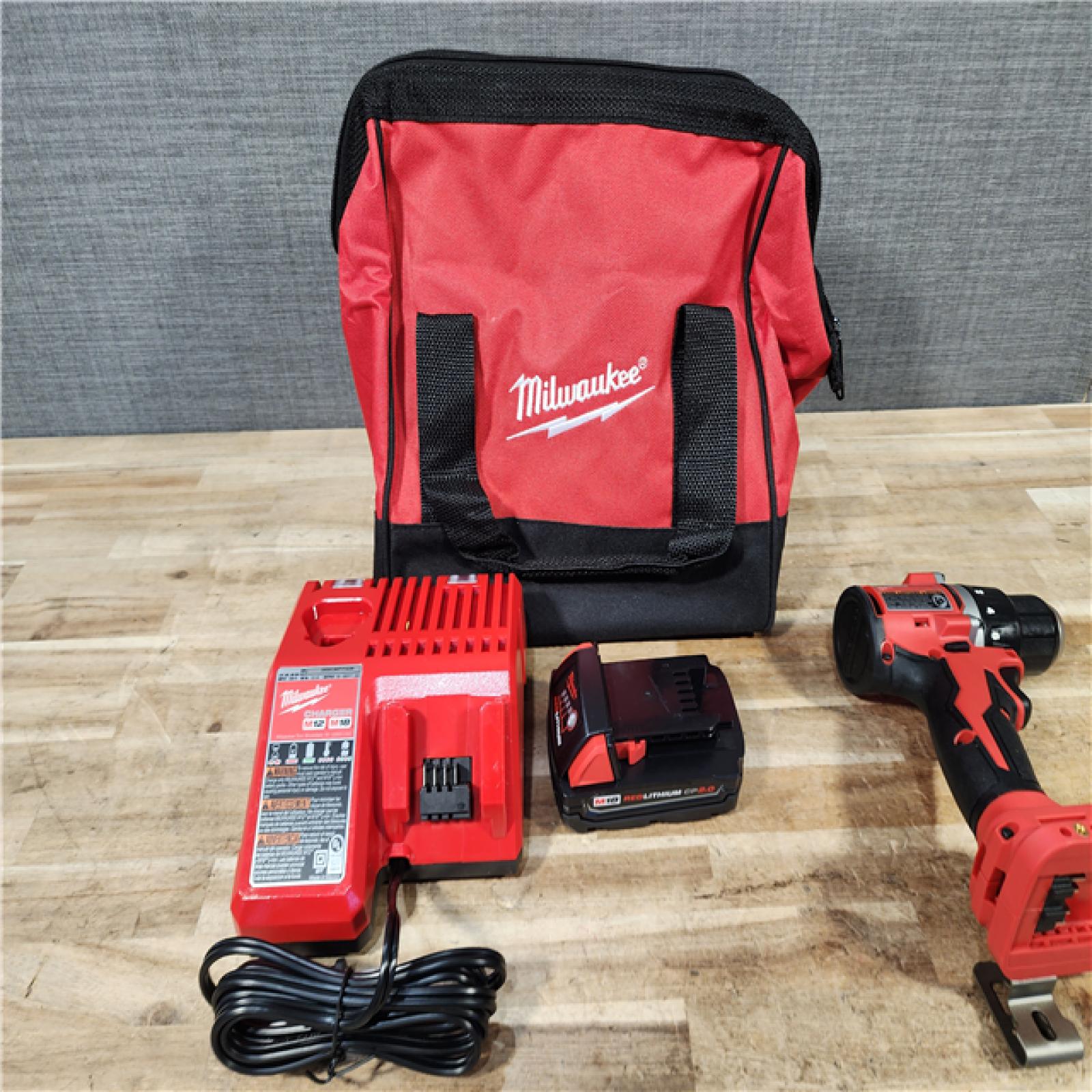 HOUSTON LOCATION - AS - IS Milwaukee 18V Lithium-Ion Brushless Cordless 1/2 in. Compact Drill/Driver with kit