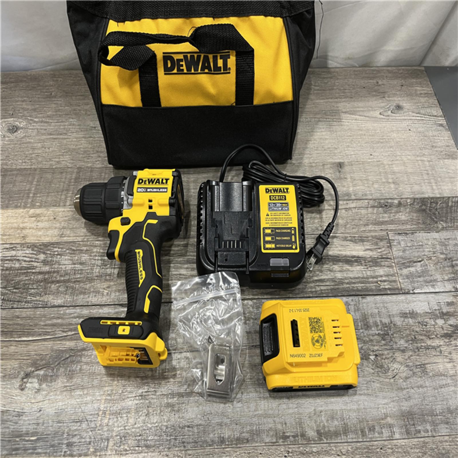 AS-IS DEWALT Atomic 20V Lithium-Ion Cordless Compact 1/2 in. Drill/Driver Kit