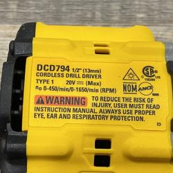 AS-IS DEWALT Atomic 20V Lithium-Ion Cordless Compact 1/2 in. Drill/Driver Kit