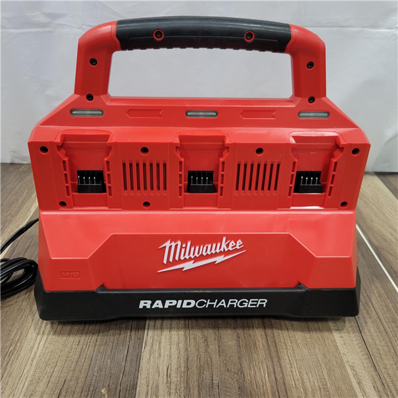 AS-IS Milwaukee  M18 18V Lithium-Ion REDLITHIUM FORGE Starter Kit with Two 12.0 Ah Battery Pack and PACKOUT 6-Port Rapid Charger