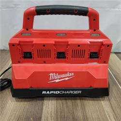 AS-IS Milwaukee  M18 18V Lithium-Ion REDLITHIUM FORGE Starter Kit with Two 12.0 Ah Battery Pack and PACKOUT 6-Port Rapid Charger