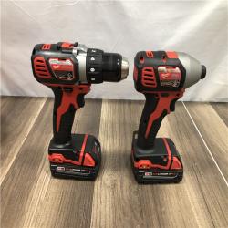 AS-IS Milwaukee 18V Lithium-Ion Cordless Drill Driver/Impact Driver Combo Kit