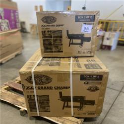 DALLAS LOCATION - Char-Griller Grand Champ Charcoal Grill and Offset Smoker in Black