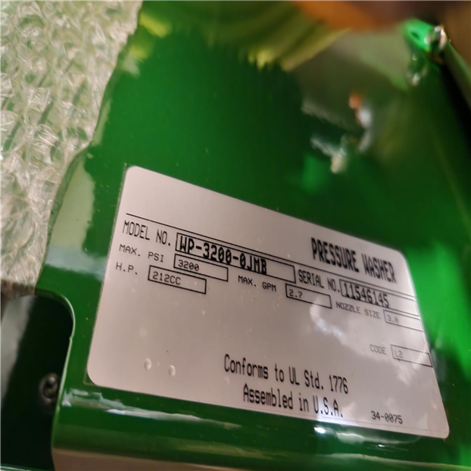 Phoenix NEW John Deere 3200 PSI 2.7 GPM Cold Water Gas Pressure Washer