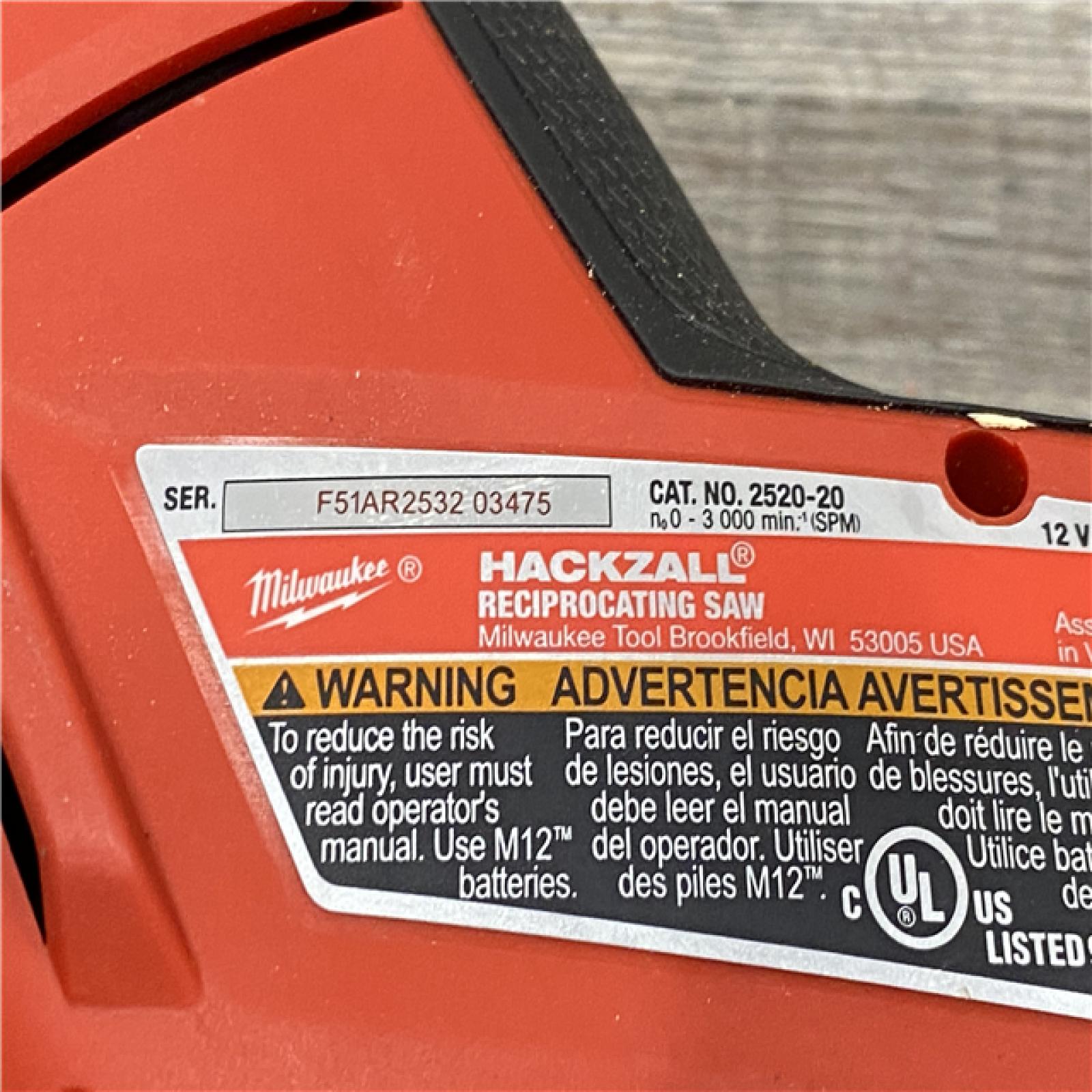 AS-IS Milwaukee FUEL 12V Lithium-Ion Brushless Cordless HACKZALL Reciprocating Saw Kit