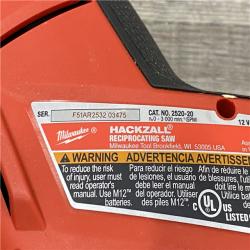 AS-IS Milwaukee FUEL 12V Lithium-Ion Brushless Cordless HACKZALL Reciprocating Saw Kit