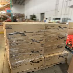 DALLAS LOCATION - Hampton Bay Rothley II 52 in. Indoor LED Matte Black Ceiling Fan with Light Kit (24 UNITS)