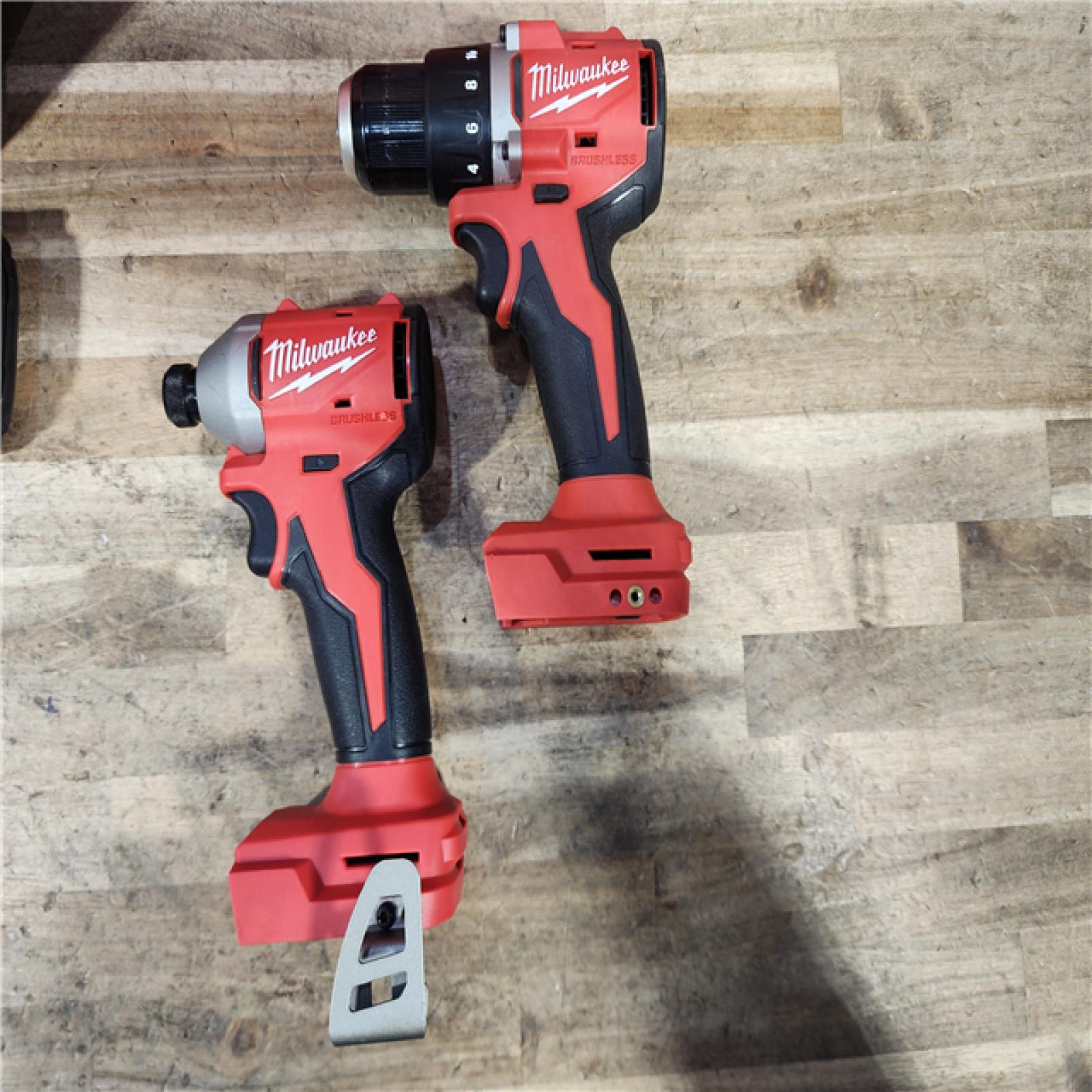 HOUSTON LOCATION - AS-IS Milwaukee 18V Lithium-Ion Brushless Cordless Compact Drill/Impact Combo Kit
