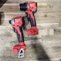 HOUSTON LOCATION - AS-IS Milwaukee 18V Lithium-Ion Brushless Cordless Compact Drill/Impact Combo Kit