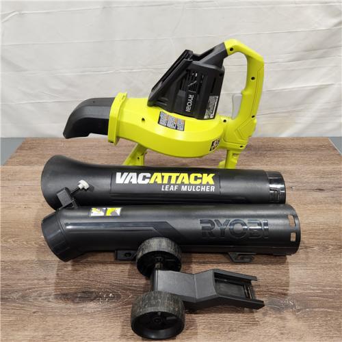 AS-IS RYOBI 40V Vac Attack Cordless Leaf Vacuum/Mulcher with 5.0 Ah Battery and Charger