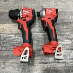 AS-IS Milwaukee 18-Volt Lithium-Ion Brushless Cordless Compact Hammer Drill/Impact Combo Kit