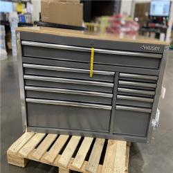 DALLAS LOCATION - Husky Tool Storage 52 in. W x 25 in. D Standard Duty Gloss Gray Mobile Workbench Tool Chest