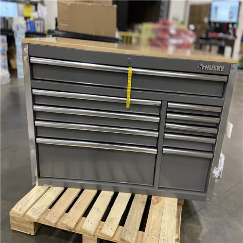 DALLAS LOCATION - Husky Tool Storage 52 in. W x 25 in. D Standard Duty Gloss Gray Mobile Workbench Tool Chest