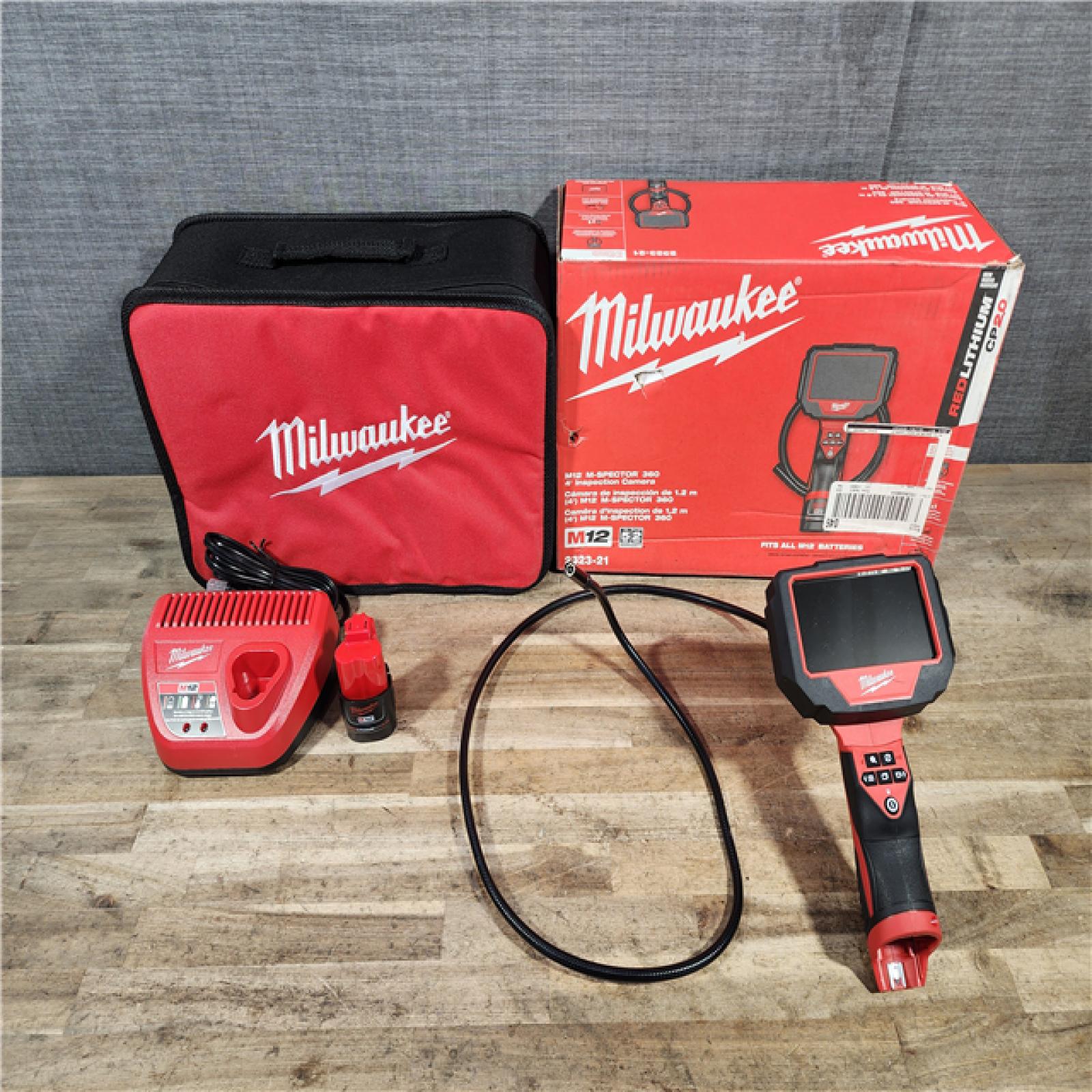 HOUSTON LOCATION - AS-IS Milwaukee 12V Lithium-Ion Cordless M-SPECTOR 360-Degree 4 ft. Inspection Camera Kit