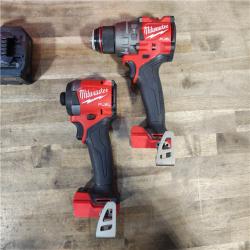 HOUSTON LOCATION - AS-IS MILWAUKEE M18 FUEL 18V Lithium-Ion Brushless Cordless Hammer Drill and Impact Driver Combo Kit (2-Tool) with 2 Batteries