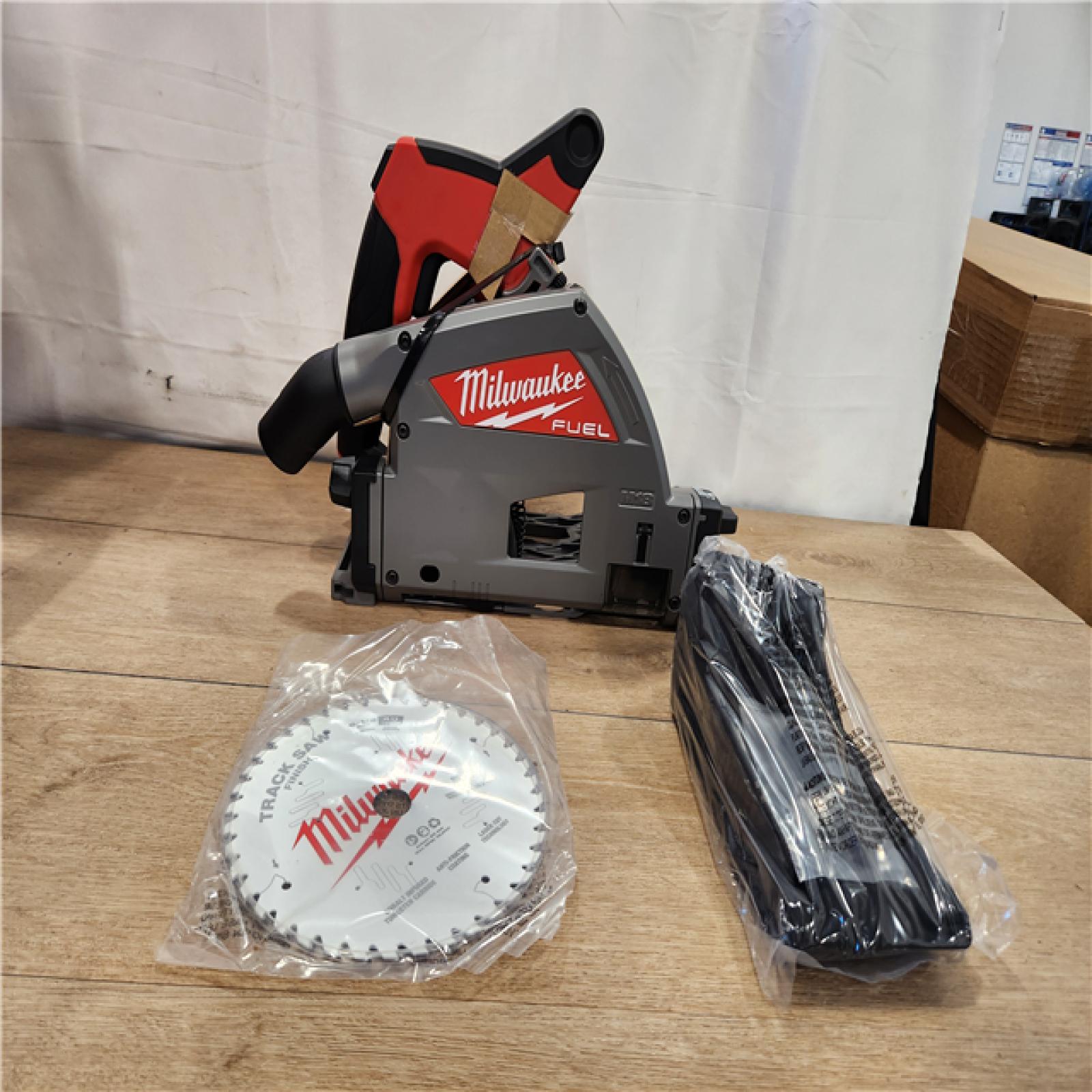 AS-IS- Milwaukee FUEL 18V Lithium-Ion Cordless Brushless 6-1/2 in. Plunge Cut Track Saw (Tool-Only)