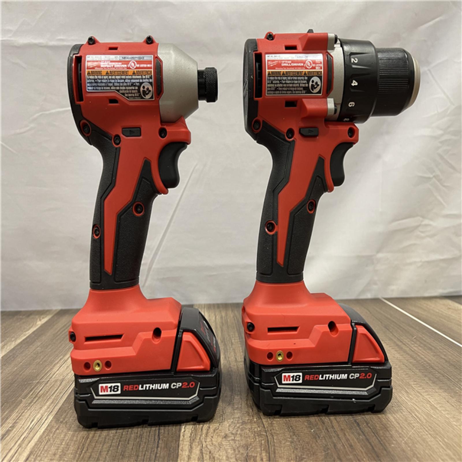 AS-IS Milwaukee 18V Lithium-Ion Brushless Cordless Compact Drill/Impact Combo Kit