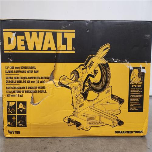 Phoenix Location NEW DEWALT 15 Amp Corded 12 in. Double Bevel Sliding Compound Miter Saw with XPS technology, Blade Wrench and Material Clamp