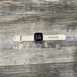 AS-IS Apple Watch Series 7 41mm GPS Starlight Aluminum Case - Starlight Sport Band -WR-50M