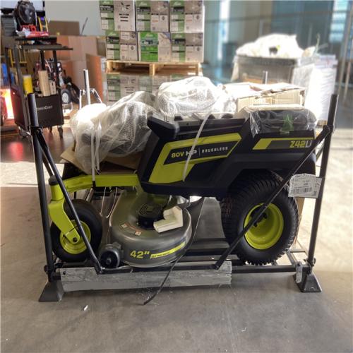 DALLAS LOCATION - RYOBI 80V HP Brushless 42 in. Battery Electric Cordless Zero Turn Riding Mower