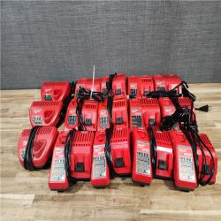 HOUSTON LOCATION - AS-IS MILWAUKEE BATTERY CHARGER PACK QTY - 15