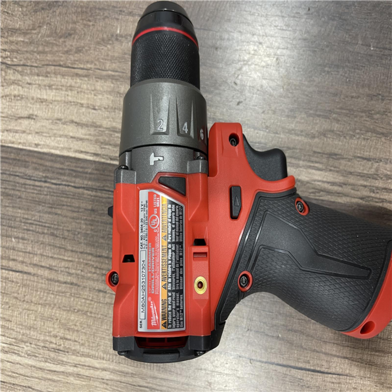 AS-IS Milwaukee FUEL 12V Lithium-Ion Brushless Cordless 1/2 in. Hammer Drill (Tool-Only)