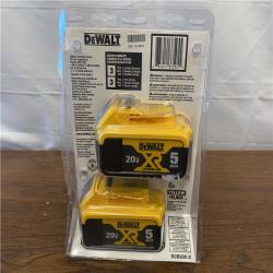 NEW! DEWALT 20V MAX XR Premium Lithium-Ion 5.0Ah Battery Pack (2 Pack)