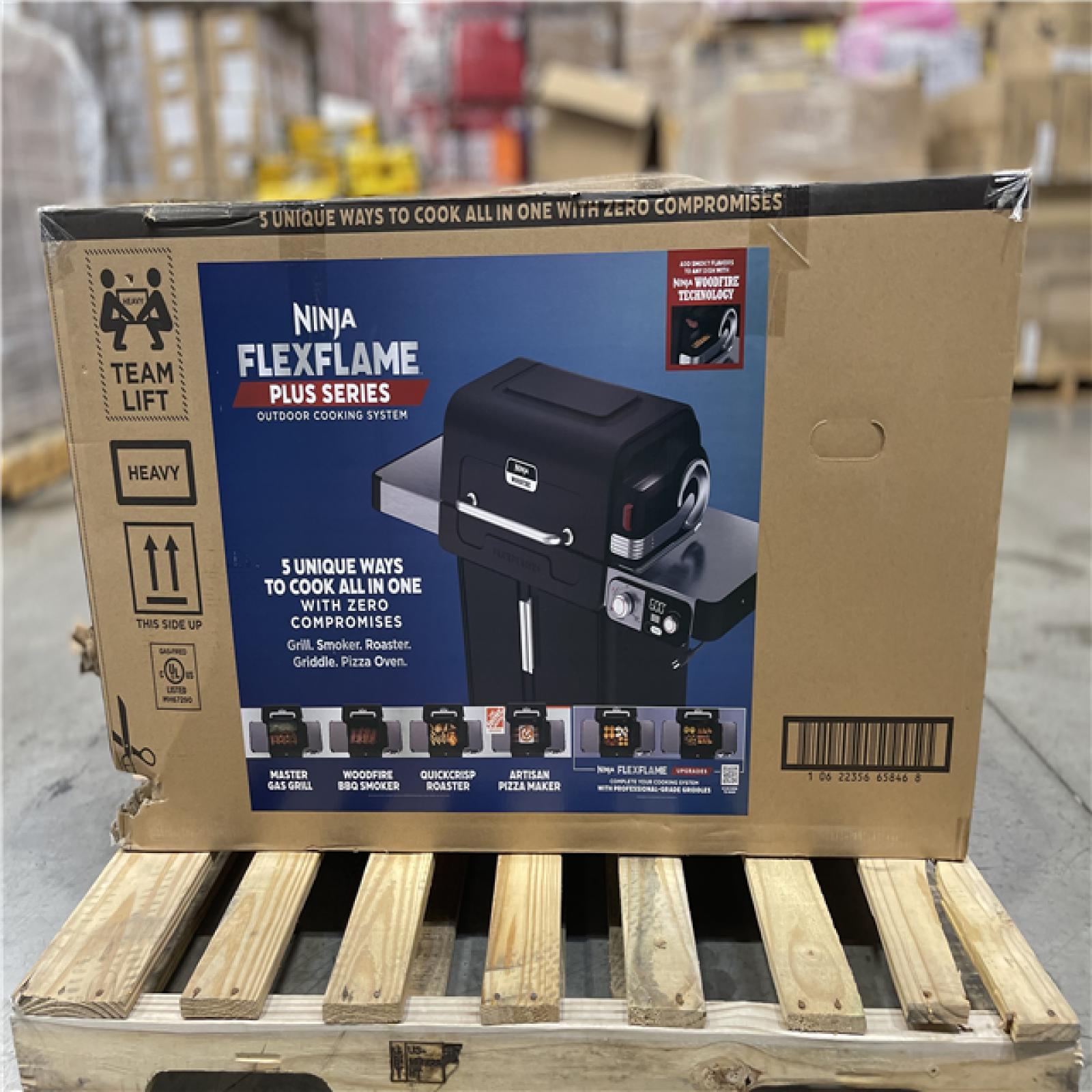 DALLAS LOCATION- NINJA FlexFlame  3-Burner Outdoor 5-in-1 Propane and Electric Grill
