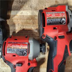 HOUSTON LOCATION - AS - IS Milwaukee 2 Tool Combo Kit W/ (2) Battery & Charger
