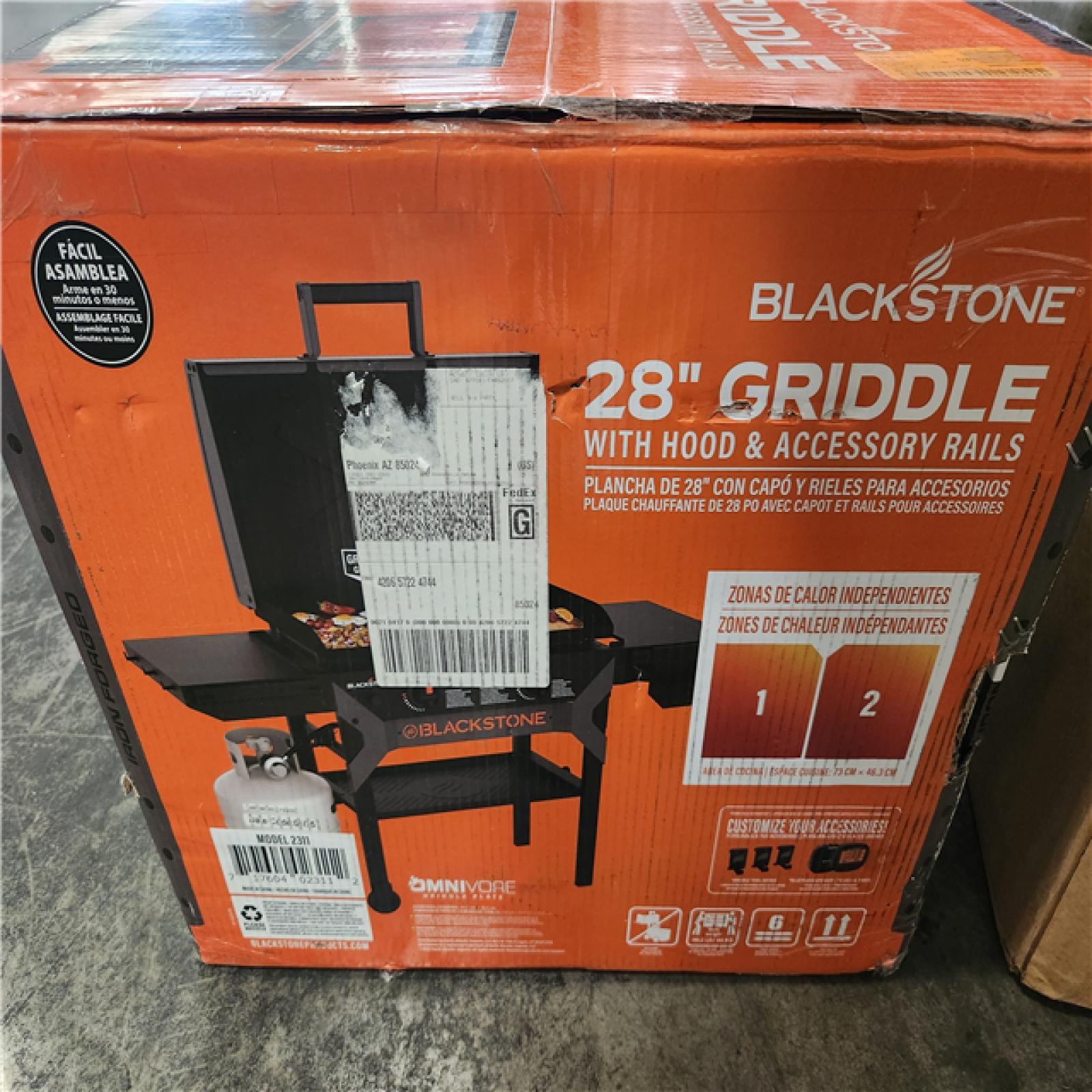 Phoenix NEW Blackstone 2-Burner Propane Outdoor Griddle with Hood in Black