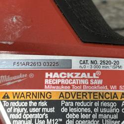 AS-IS Milwaukee FUEL 12V Lithium-Ion Brushless Cordless HACKZALL Reciprocating Saw Kit